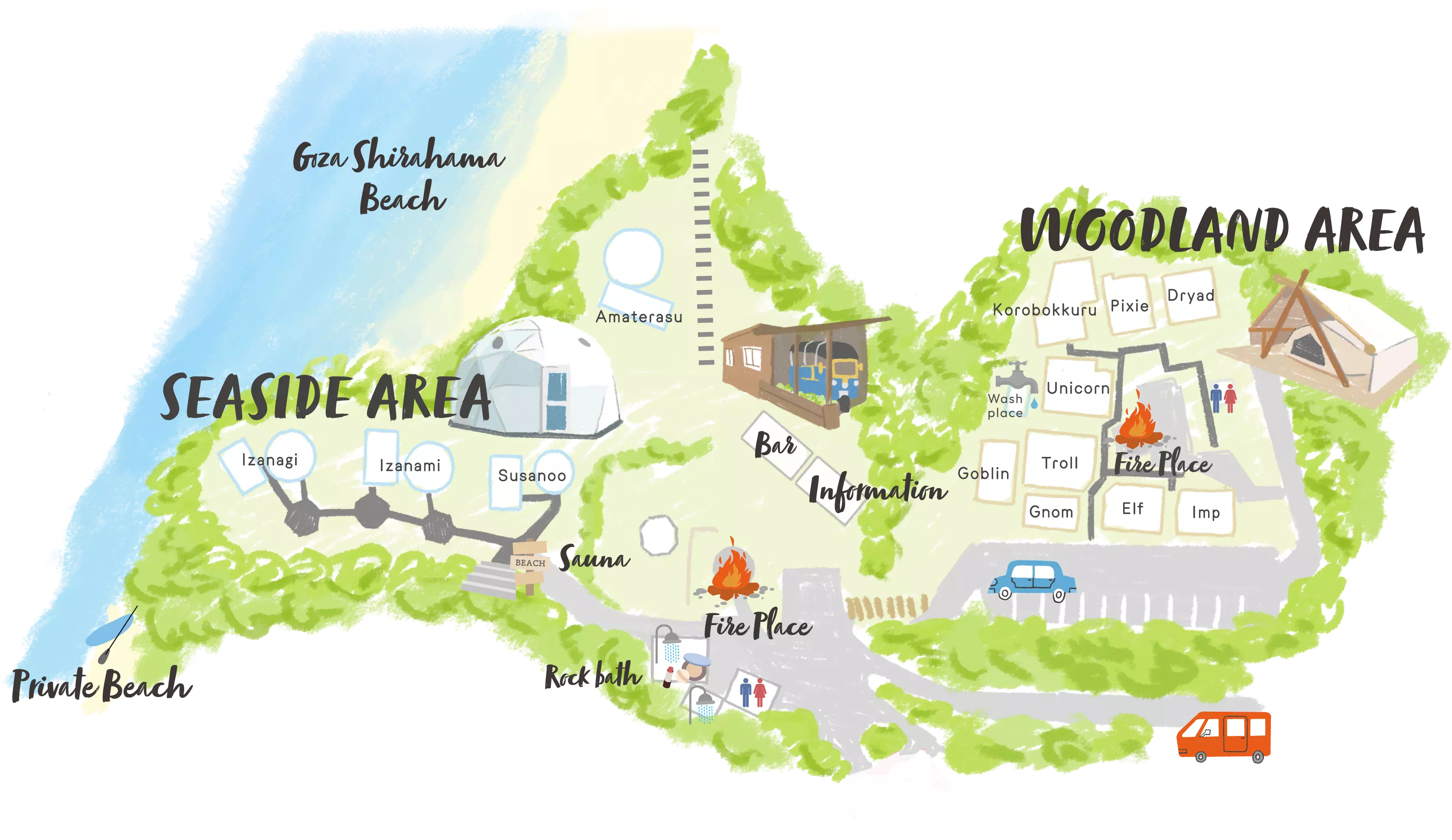 シーサイドグランピングリゾートLUXUNA伊勢志摩のマップ